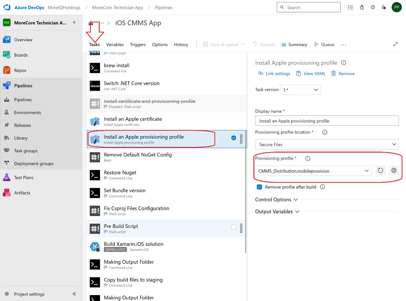 Install an Apple Provisioning Profile